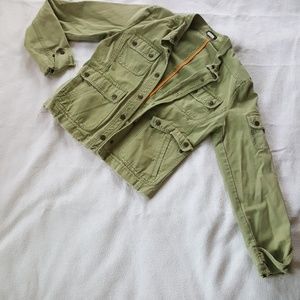 J Crew distressed army jacket